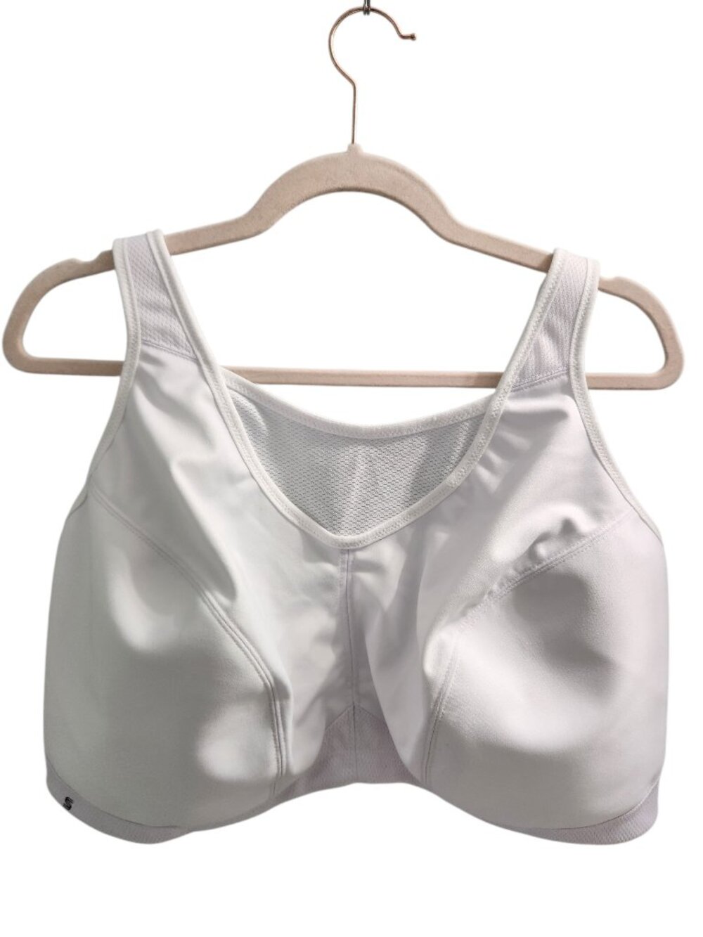Glamorise Sports Bra 48F White Women's No Bounce Camisole High Impact 1066
